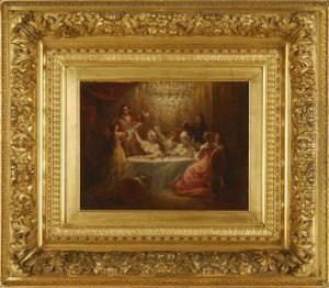 Dining Room Scene by Marie Abrahams Rosalbin De Buncey