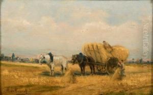 Scene De Moisson by Marie Abrahams Rosalbin De Buncey