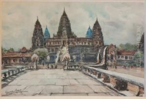 Temple A Angkor by Georges Rose