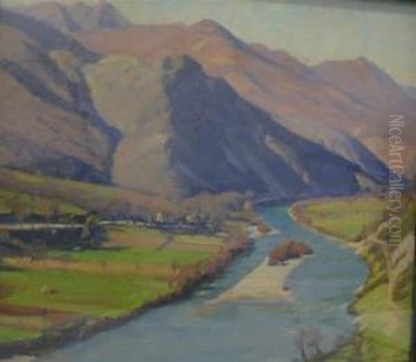 Valley And A River Scene - view 1