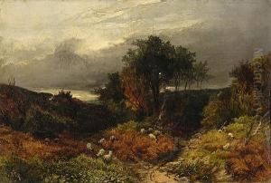St.pauls Cray Common, Kent - A Cloudy Day by William S. Rose