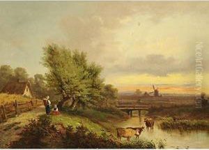 Paesaggio Al Tramonto by Antonio Rose'