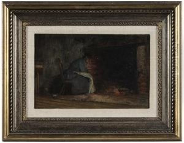 Woman By A Hearth - view 1