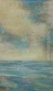 Seascape With Cloudy Sky by Harry Herman Roseland