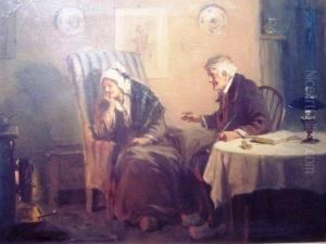 Elderly Couple Playing Draughts
Elderly Couple At A Table By A Fire by Alexander Rosell