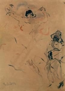 Danseuse Et Musicien