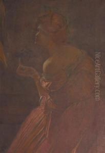 Woman With Powder Brush by Ernest Rosen