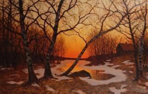A Winter Sunset by Edvard Rosenberg