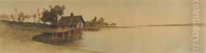 Boat Slip On Lake by Henry Mortikar Rosenberg