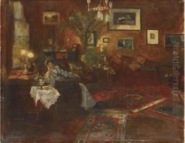 A Woman Waiting In The Library - view 1