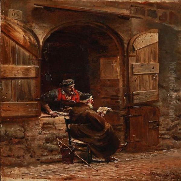 The Friar Reads A Letter For The Blacksmidt - view 1