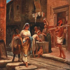 Historical Street Scene From Ancient Pompeii, Italy