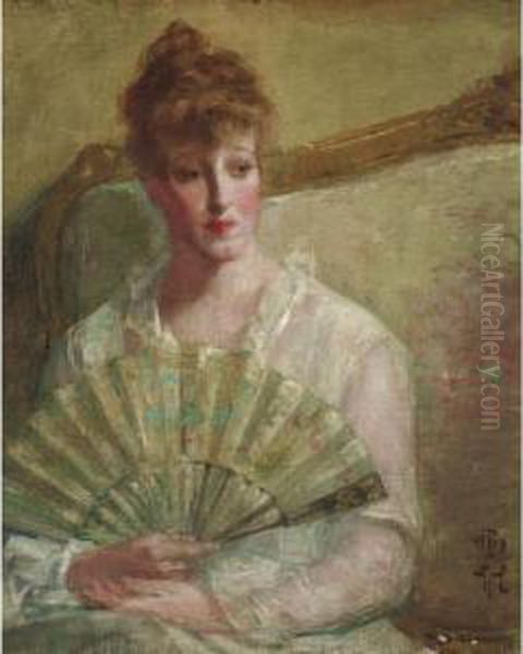 Lady With A Fan - view 1