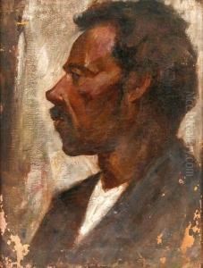Portrait Of A Man In Profile Portrait Of A Man In Profile
