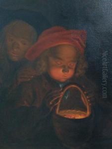 Boy Holding A Brazier