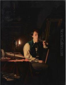 The Artist In His Studio by Johannes Rosierse