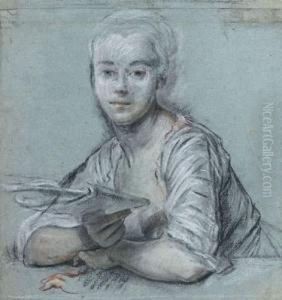 Portrait De Femme Lisant by Marie Suz. Giroust Roslin