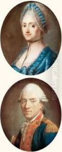Portrait De Femme En Bleu