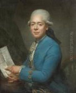 A Portrait Of A Swedish Nobleman by Marie Suz. Giroust Roslin