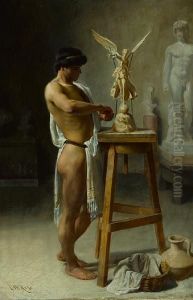 In The Sculptor's Studio by Christian Meyer Ross