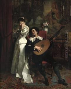 Playing The Mandoline by Christian Meyer Ross