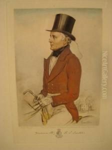 Hunting Portrait Of The Author R S Surtees by Gordon Ross