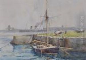 Harbour Scene by Joseph Halford Ross