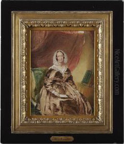 Three Quarter Length Portrait Of Mrs Skene In An Interior - view 1