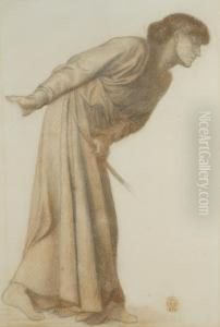Study For The Figure Of Love For Dante's Dream At The Time Of The Death Of Beatrice by Dante Gabriel Rossetti