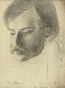 Portrait Of Frederick George Stephens by William Michael Rossetti