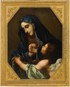 Madonna Addolorata Con Angelo by Alessandro Rossi