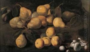Natura Morta Con Pere, Mele E Funghi