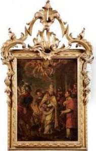 L'incontro Tra Sisto Ii Condotto Almartirio E San Lorenzo Martire by Antonio Rossi