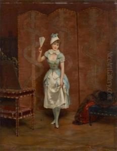 Jeune Fille Se Mirant by Lucius Rossi
