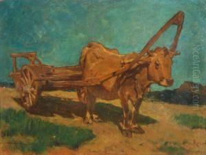 Mucca Con Carretto by Luigi Rossi