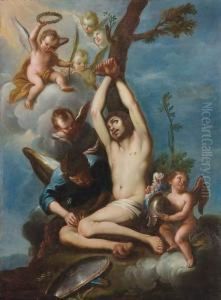 The Martyrdom Of Saint Sebastian by Mariano Rossi