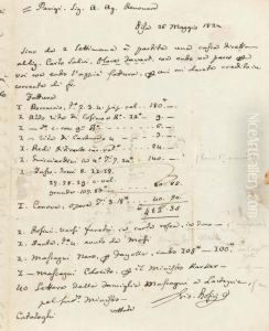 Lettera Manoscritta Autografa by Gioacchino Rossini