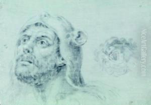 Studio Di Teste Virili: Ercole E Anteo