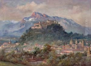 Blick Vom Kapuzinerberg Auf Salzburg, Festung Und Untersberg by Andreas Roth