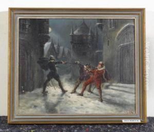 Nachtlicher Kampf. by G. Roth