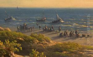 Fischer Am Hollandischen Strand by Georg Andries Roth