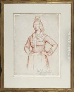 Study Of A Country Woman by William Rothenstein