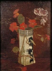Flowers In An Asian Vase by Peter Frederick Rothermel