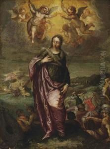 Saint Christina With Scenes From Her Martyrdom Beyond Saint Christina With Scenes From Her Martyrdom Beyond