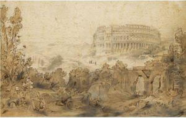 A Landscape Capriccio With The Colosseum - view 1
