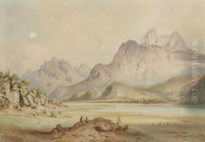 Blick Uber Den Schwansee Auf Schloss Hohenschwangau by Leopold Rottmann