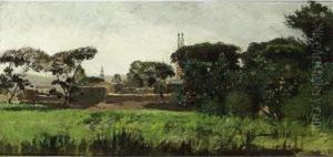 A View Of A Southern Town With Pine Trees