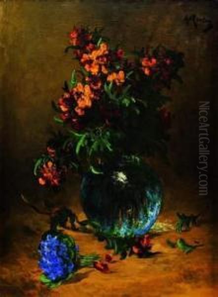 Bouquet De Giroflees Et Violettes - view 1