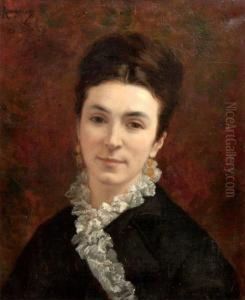 Portrait De Jeune Femme by Jules James Rougeron