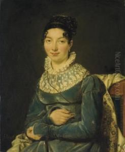 Portrait D'une Dame En Robe Bleue Portrait D'une Dame En Robe Bleue